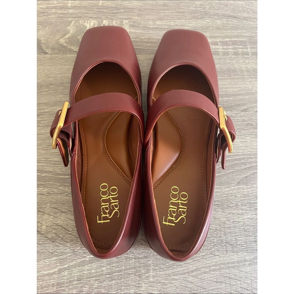 New Franco Sarto Square Toe Mary Jane Flats Buckle Balletcore Shoes Womens 9M - Picture 4 of 6